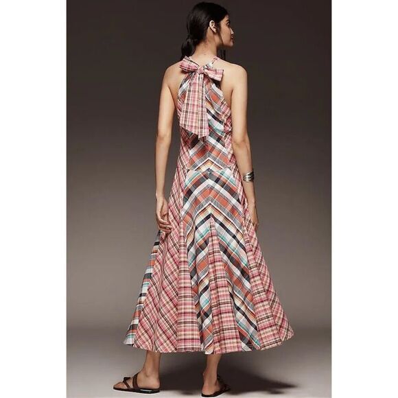 Pilcro Dresses & Skirts - Pilcro Patchwork Halter Midi Dress Anthropologie Cotton Boho Summer XS